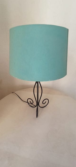 Lámpara de mesa turquesa