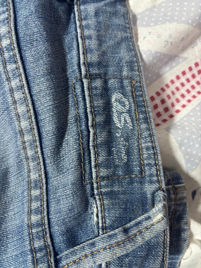 Pantalón tiro bajo vintage azul