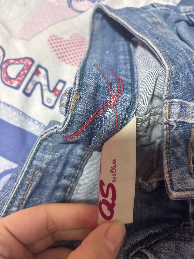 Pantalón tiro bajo vintage azul