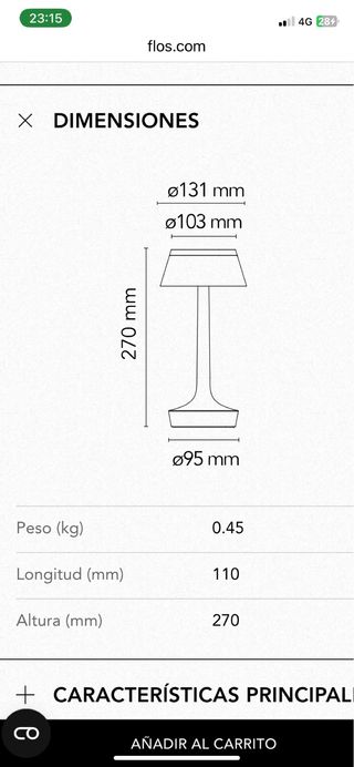 Lampada Flos Bon Jour Trasparente e Dorata
