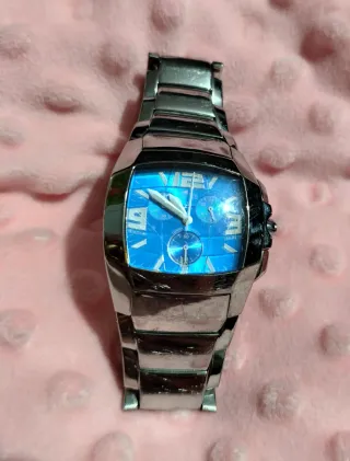 Reloj Lotus Azul y Plateado