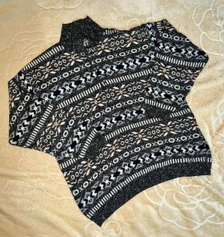 Maglione Vintage Cape Coast, Collo Alto, Fantasia