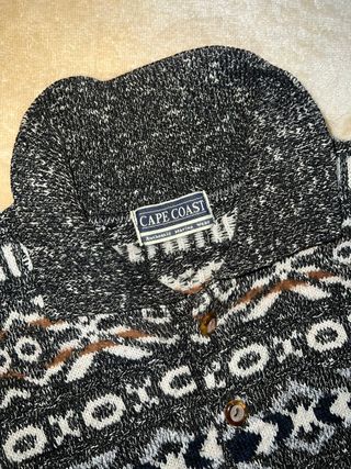 Maglione Vintage Cape Coast, Collo Alto, Fantasia