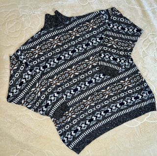 Maglione Vintage Cape Coast, Collo Alto, Fantasia