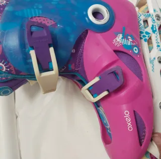 Patines infantiles rosas y morados