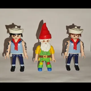 Lote Dos Marineros y Gnomo/Enano Jardín Playmobil