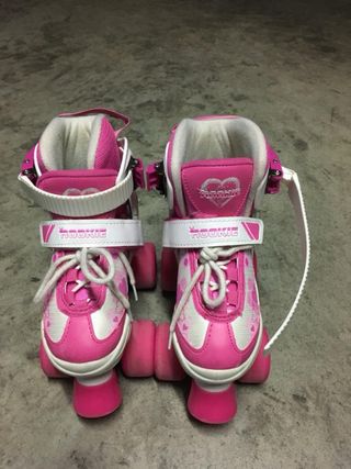 Patines rosas niña Rookie talla ajustable