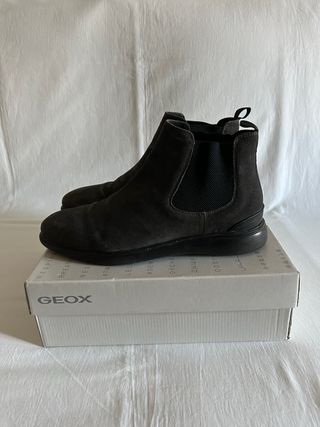 Botines de Cuero de color Gris de Geox