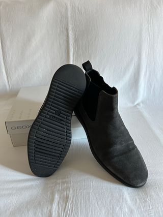 Botines de Cuero de color Gris de Geox