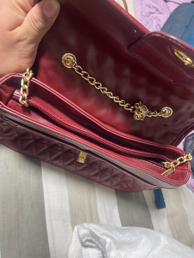 Bolso Beige y Blanco con Monedero