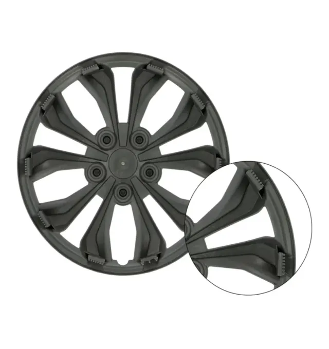 Tapacubos x4 Daytona Negro/Plata 15 pulgadas