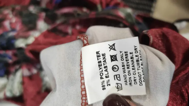 Abito in velluto con stampa floreale taglia 36