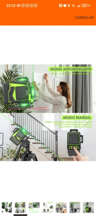 Nivel Láser Autonivelante 360° con Trípode