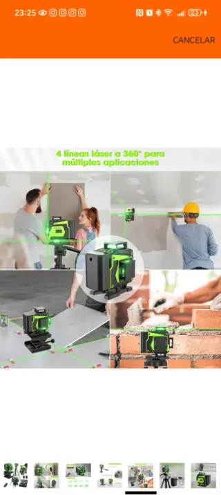 Nivel Láser Autonivelante 360° con Trípode