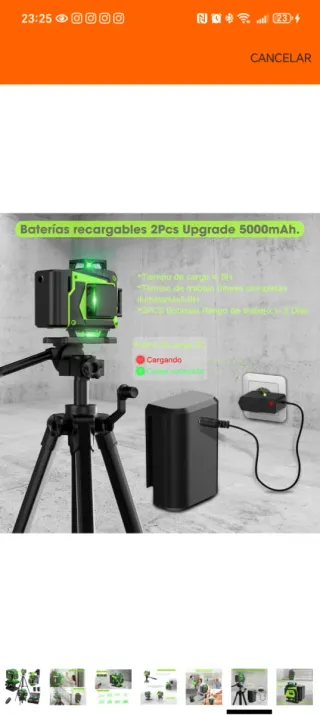 Nivel Láser Autonivelante 360° con Trípode