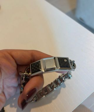 Bracciale Morellato Uomo Acciaio Nero Argento