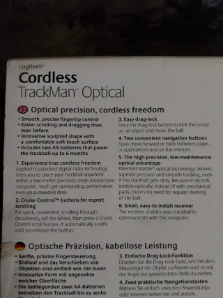 Ratón TrackMan Optical Inalámbrico Logitech