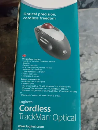 Ratón TrackMan Optical Inalámbrico Logitech