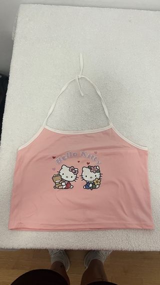 Crop top Hello Kitty rosa Talla S