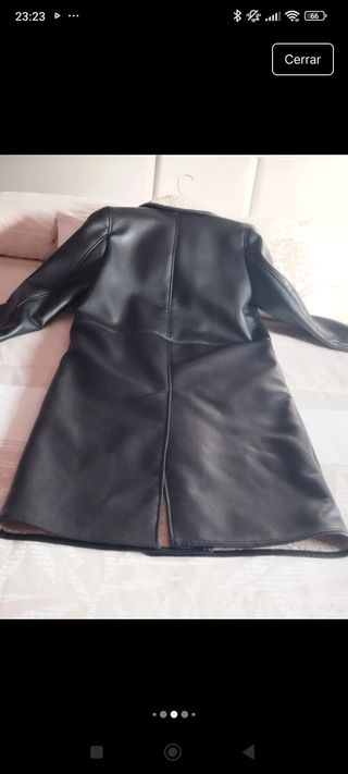 Abrigo doble faz Zara negro y beige TALLA GRANDE