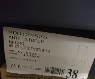 Botín ante strech Pedro Miralles negro