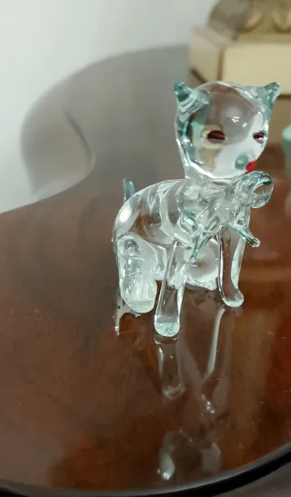 Gattino in vetro trasparente