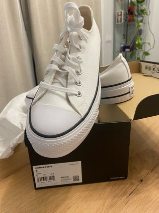 Converse cta lift wide ox blancas talla 39