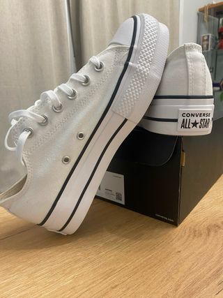 Converse cta lift wide ox blancas talla 39