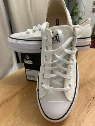 Converse cta lift wide ox blancas talla 39