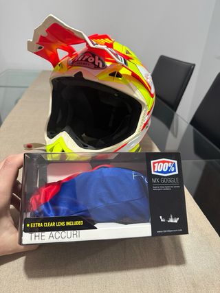 Casco Airoh Aviator 2.2 con Gafas 100% Accuri