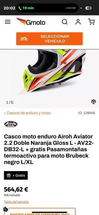Casco Airoh Aviator 2.2 con Gafas 100% Accuri