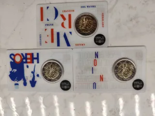 Monete 2 euro Francia Medicina