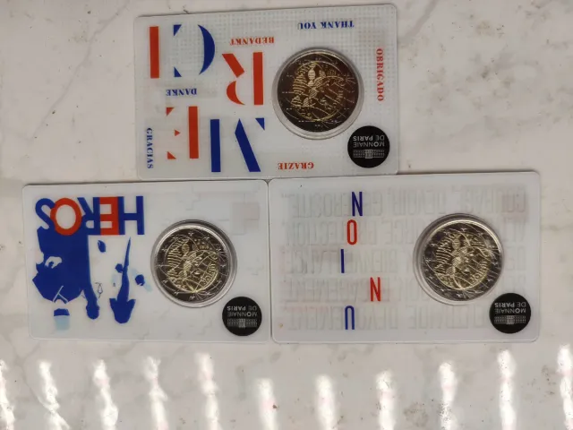 Monedas 2 euros Francia Medicina