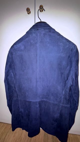 Americana Ante Piel Massimo Dutti Azul