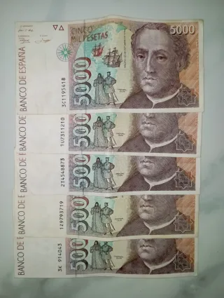5 PZ - Banconota 5000 Pesetas SPAGNA