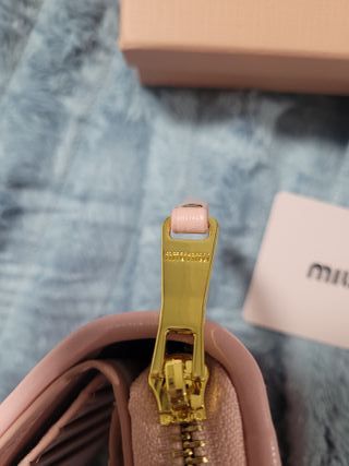 Portafoglio Miu Miu Rosa e Oro