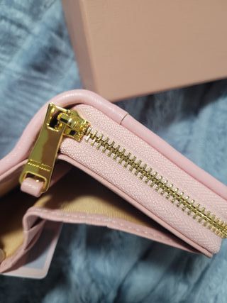 Portafoglio Miu Miu Rosa e Oro