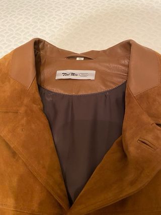 Chaqueta de ante hombre marrón talla 60