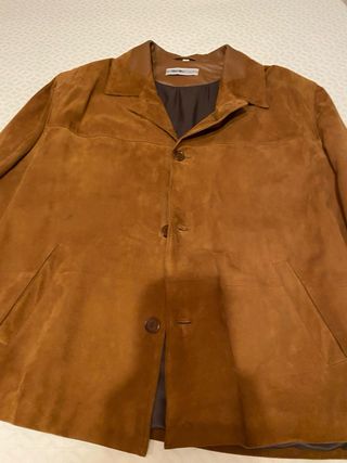 Chaqueta de ante hombre marrón talla 60