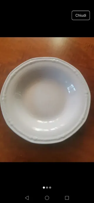 Set 6 Piatti Bianchi in Ceramica saturnia