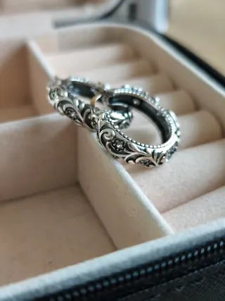 Pendientes Aro S925 Diseño Floral