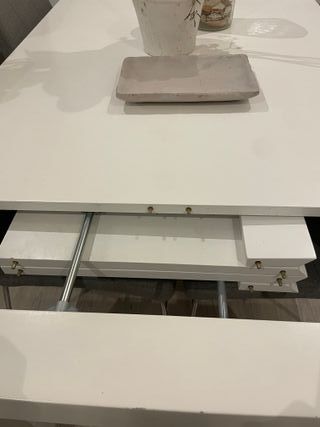 Tavolo da Pranzo Bianco Estensibile + 4 Sedie