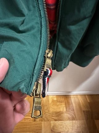 Chaqueta El Ganso Verde Forro Rojo