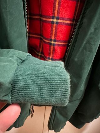 Chaqueta El Ganso Verde Forro Rojo