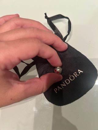 Charm fijador Pandora Cereza Roja Plata
