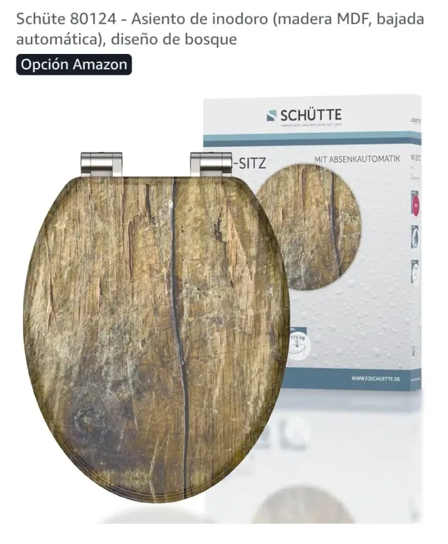 Asiento Inodoro Madera MDF Diseño Bosque