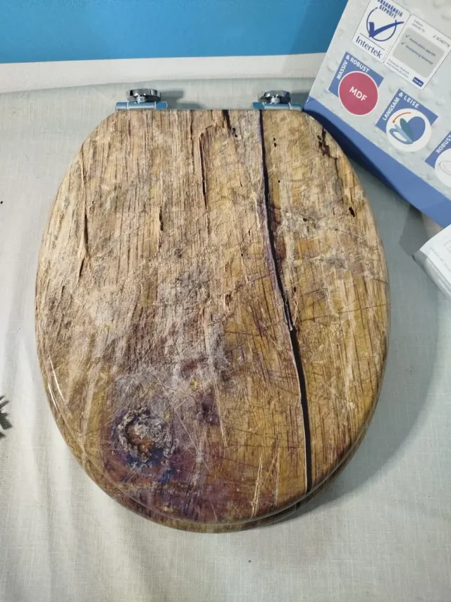 Asiento Inodoro Madera MDF Diseño Bosque