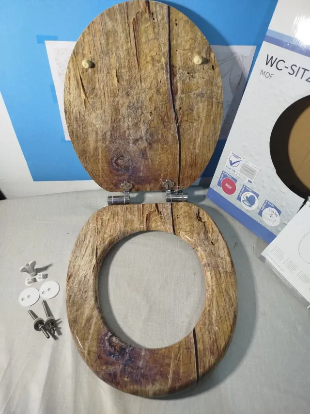 Asiento Inodoro Madera MDF Diseño Bosque