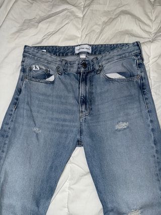 Pantalones Calvin Klein Jeans Azules Rotos