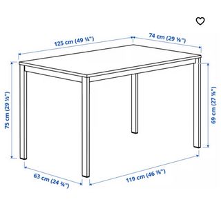 Tavolo da pranzo bianco in metallo Ikea